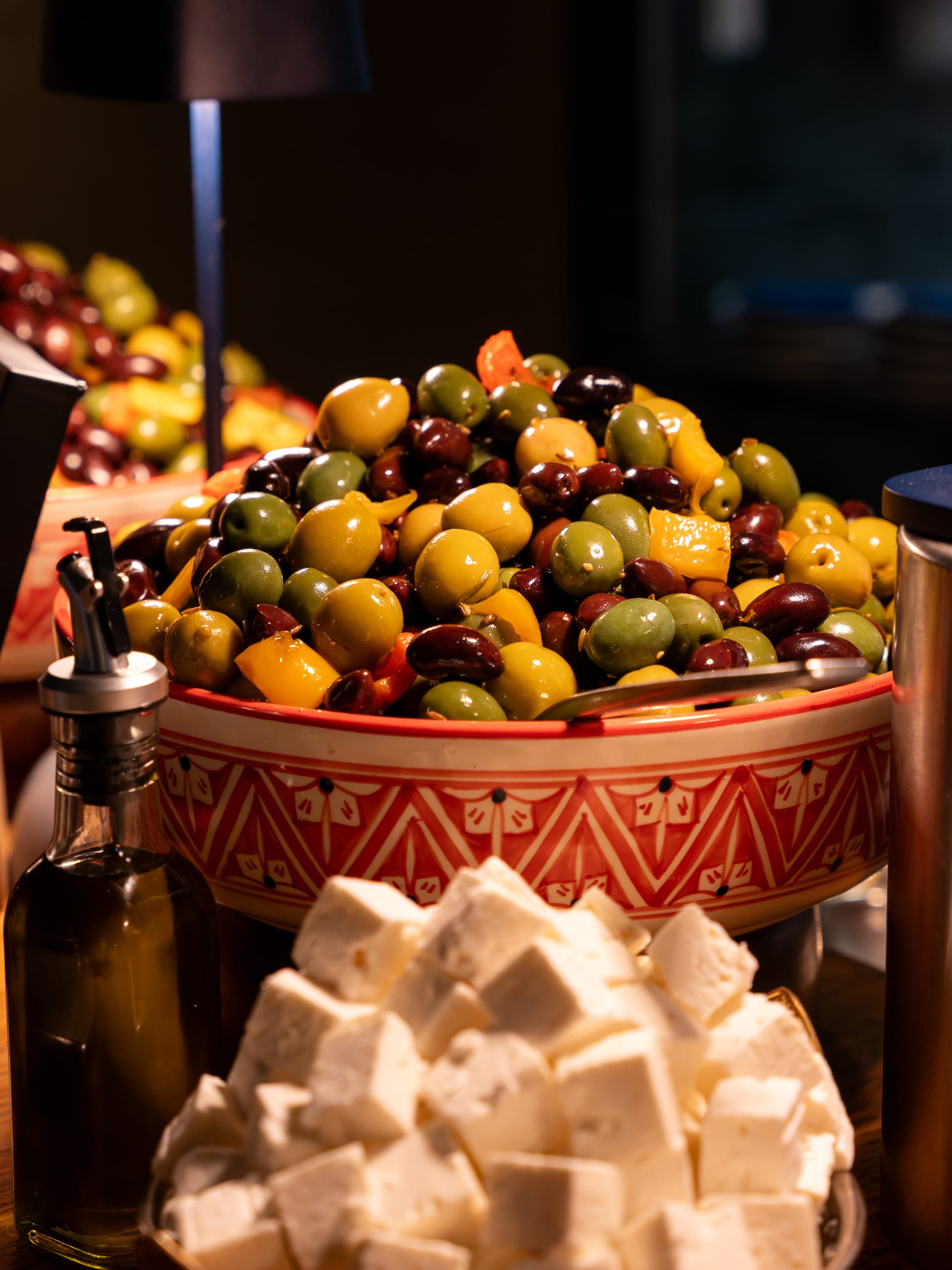 Fresh Mediterranean ingredients and olives