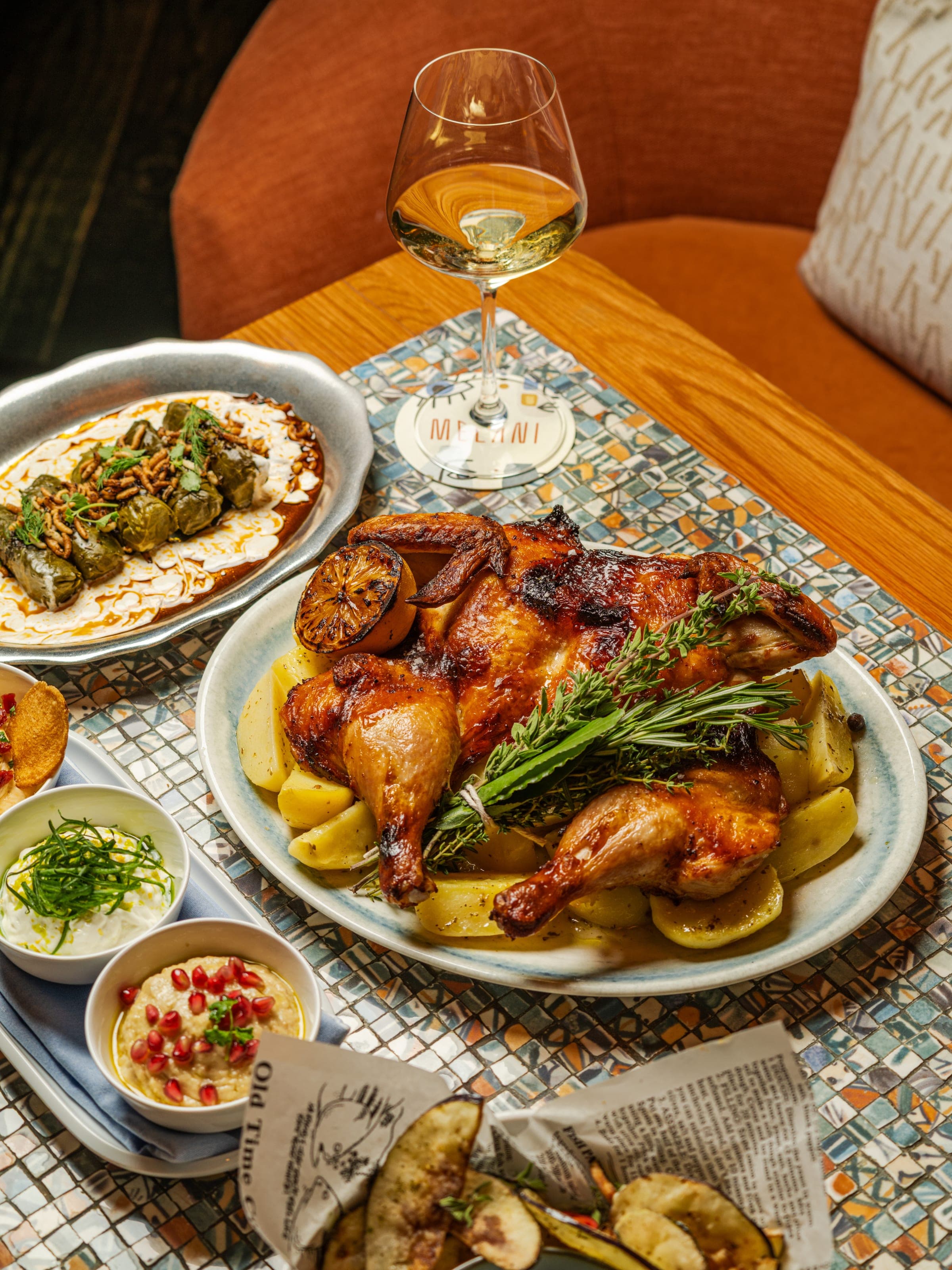 Greek mezze spread