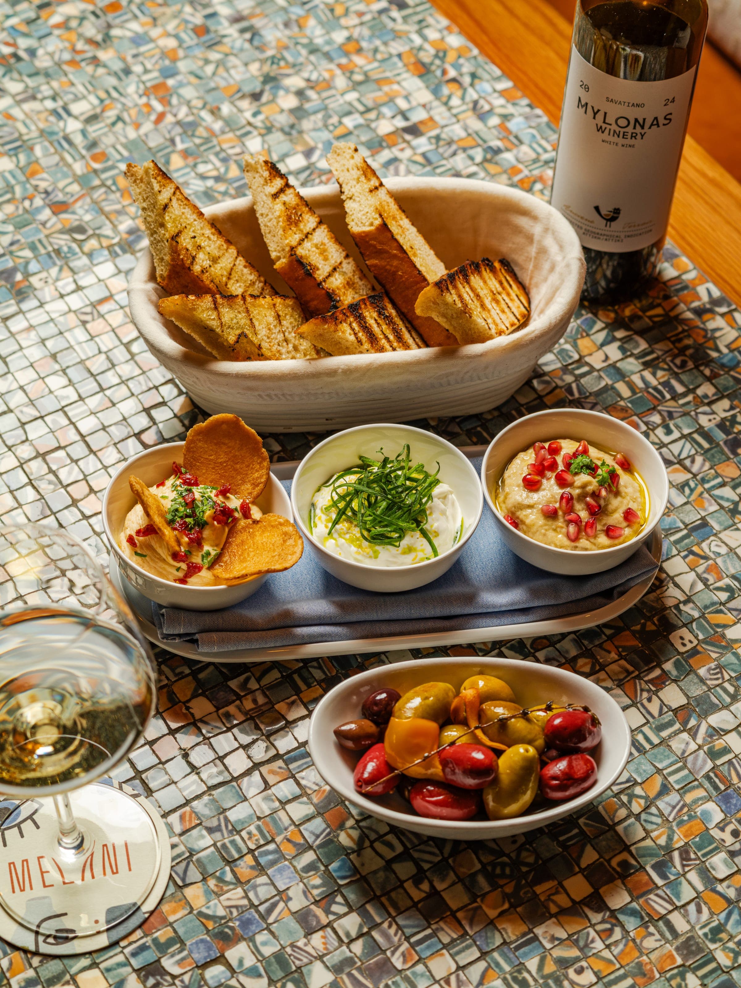 Greek mezze spread
