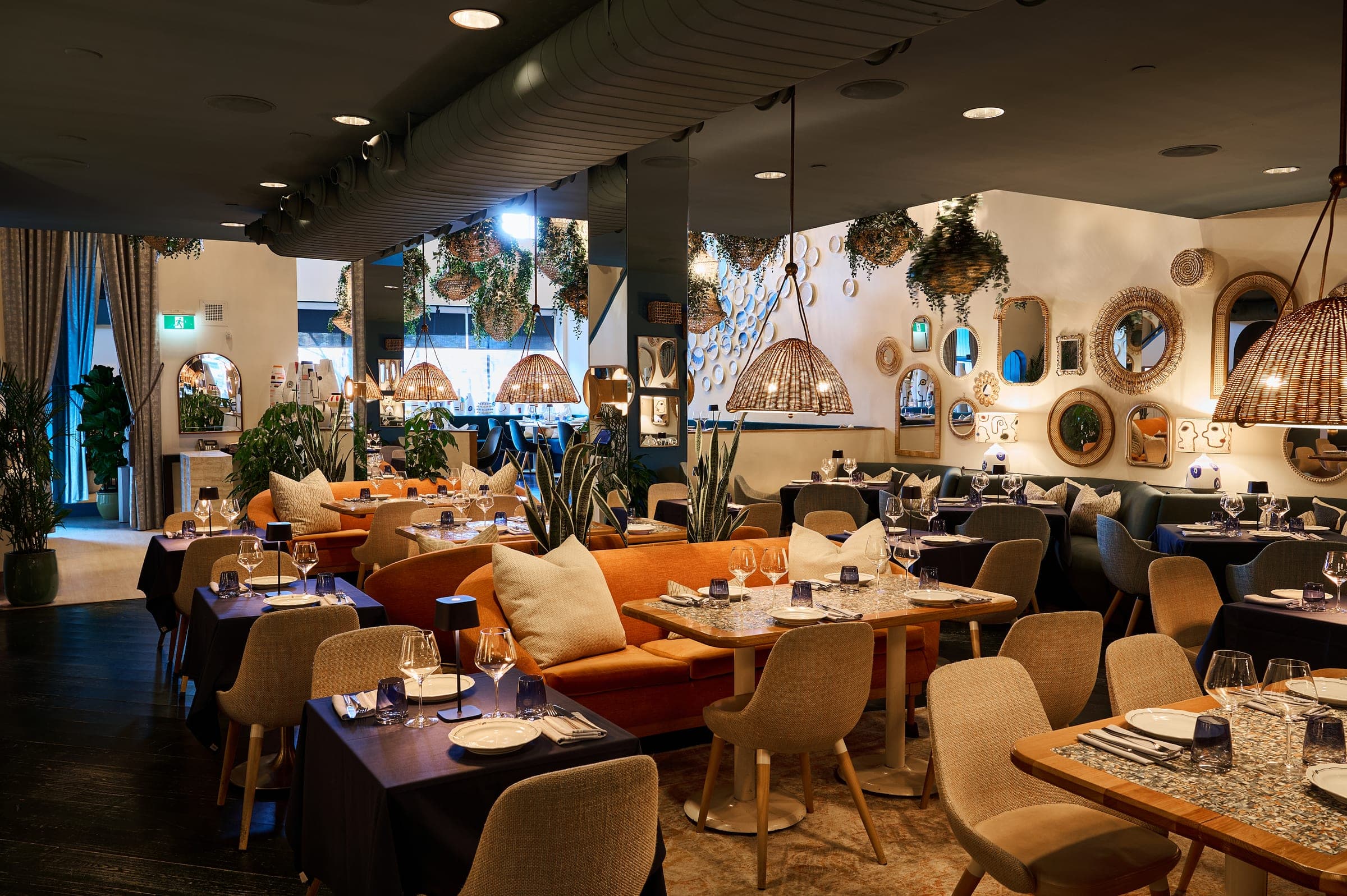 Main dining area with elegant table settings